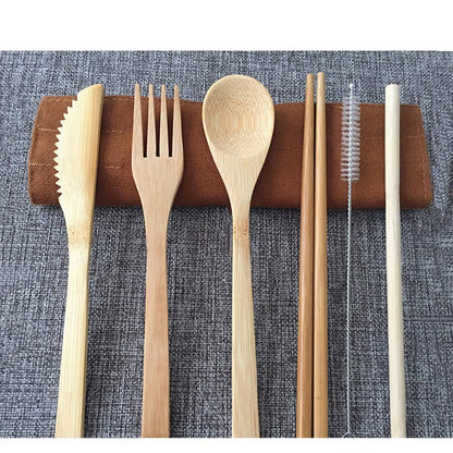 Travel Cutlery | Forks, Spoons & Knives Set | Bamboo Eco