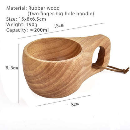 Finland Wooden | Camping Bowl Outdoor | Nordic Acacia Rubber