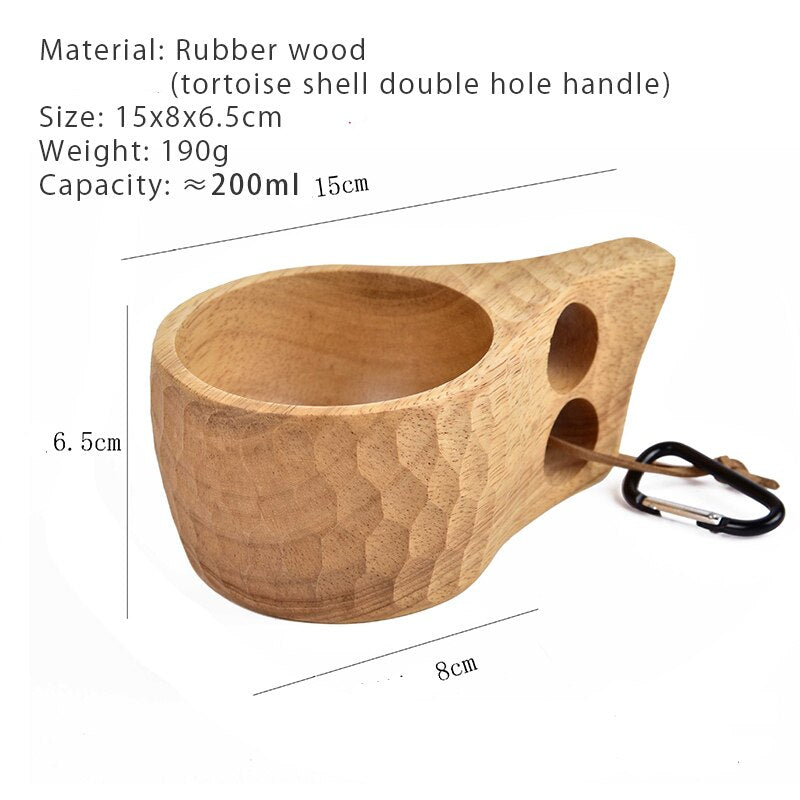 Finland Wooden | Camping Bowl Outdoor | Nordic Acacia Rubber