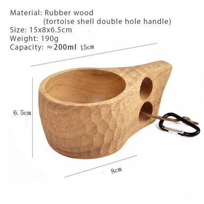 Finland Wooden | Camping Bowl Outdoor | Nordic Acacia Rubber