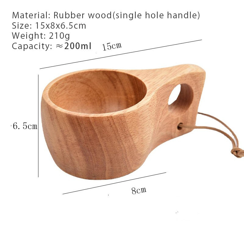 Finland Wooden | Camping Bowl Outdoor | Nordic Acacia Rubber