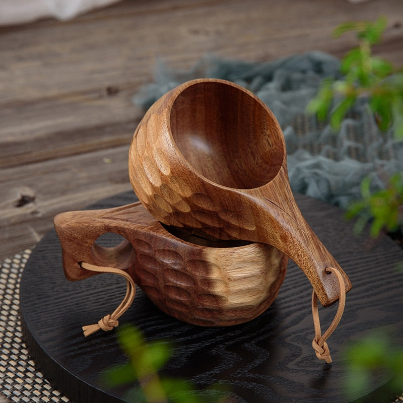 Finland Wooden | Camping Bowl Outdoor | Nordic Acacia Rubber